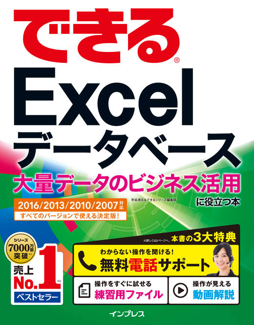 できるExcelデータベース 大量データのビジネス活用に役立つ本 2016/2013/2010/2007 対応